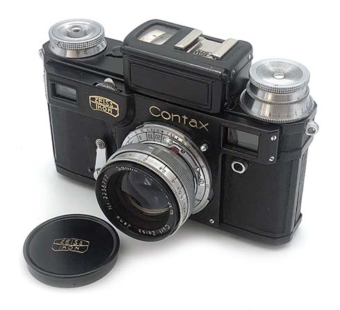 Soviet copy of Contax III Zeiss Ikon BLACK camera with Sonnar 2