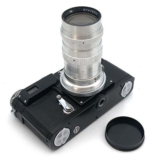 Soviet Contax copy Kiev 4A BLACK camera with Jupiter-11 4/135mm