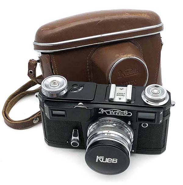 Soviet Contax copy Kiev 4A BLACK 35mm RF camera with Jupiter-8M 2