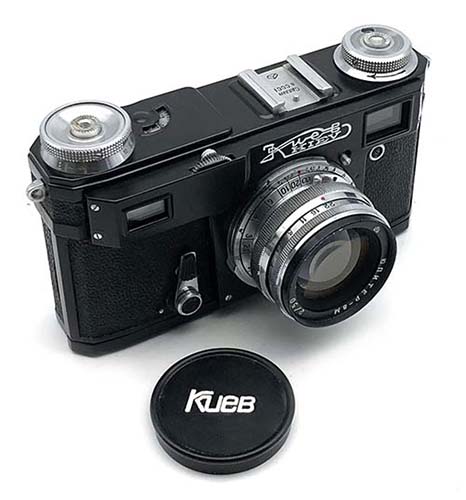 Soviet Contax copy Kiev 4A BLACK 35mm RF camera with Jupiter-8M 2