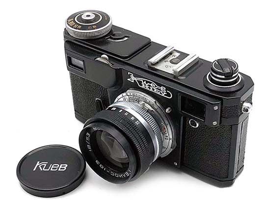 Soviet Contax copy Kiev 4AM BLACK 35mm RF camera w/ Helios-103 1.8