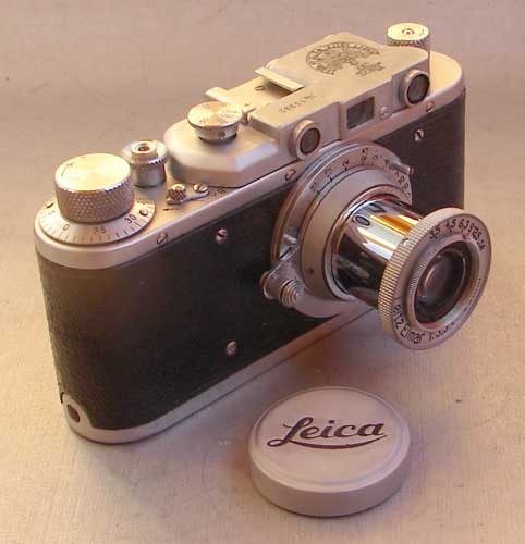 Leica II D Anniversary 1923 copy chrome in leather case (FED-Zorki
