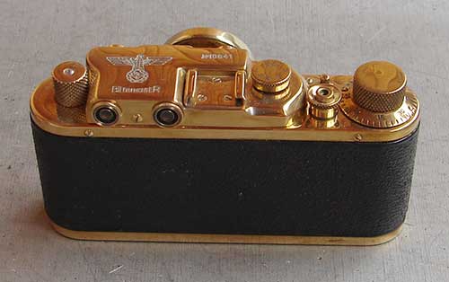 Leica II D Bildberichter copy Gold in leather case (FED Zorki copy